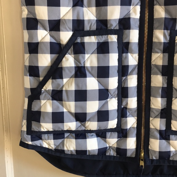 J. Crew plaid buffalo check down vest - Picture 5 of 11